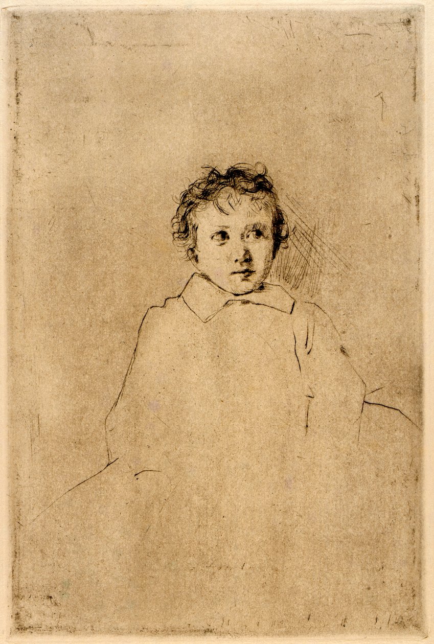 Schizzo di un bambino da J. Alden Weir