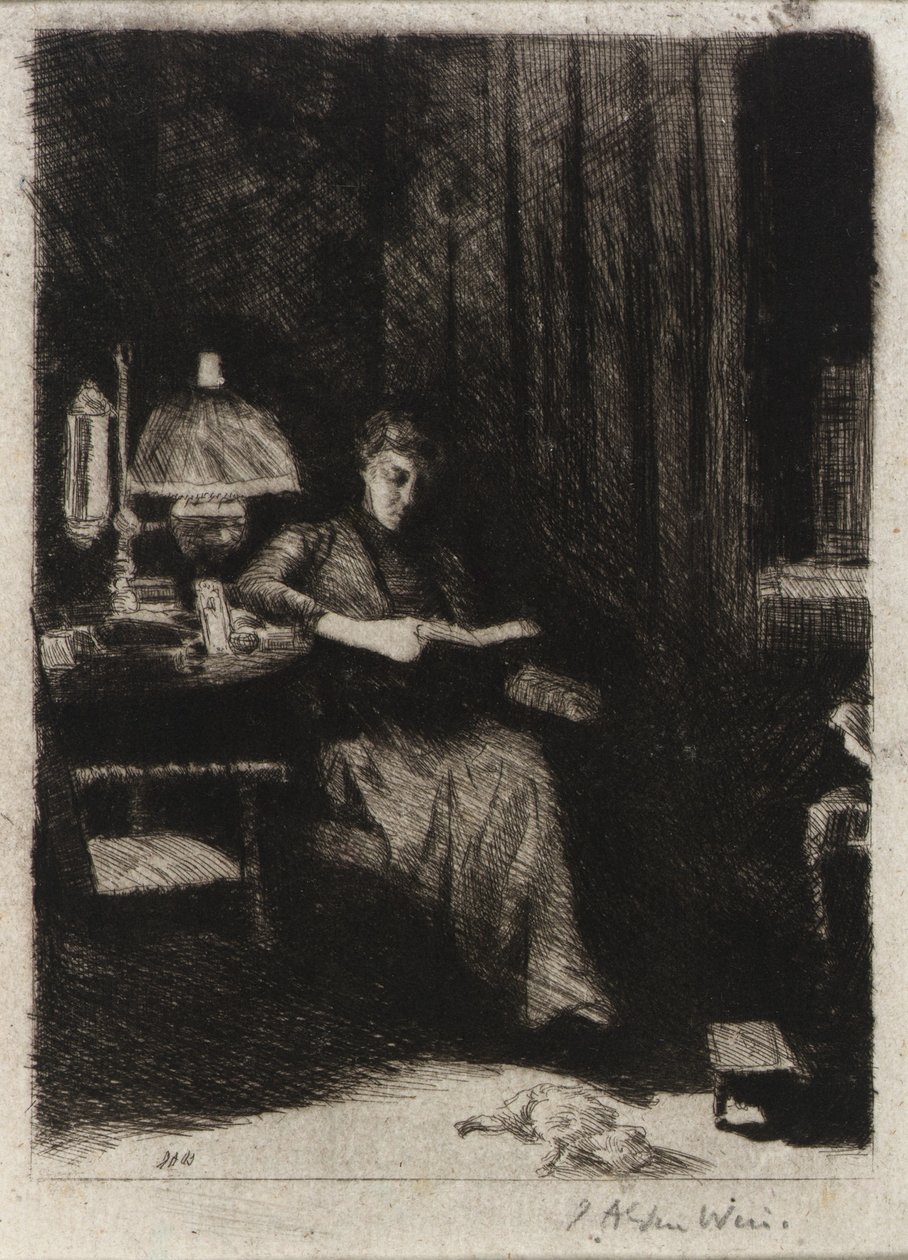 La lampada della sera da J. Alden Weir