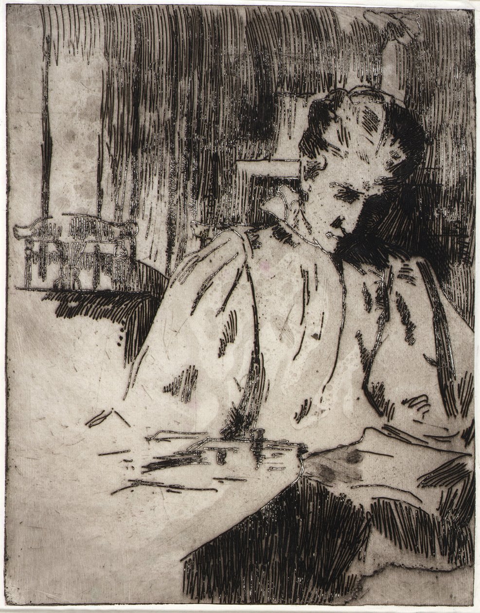 Donna che legge da J. Alden Weir