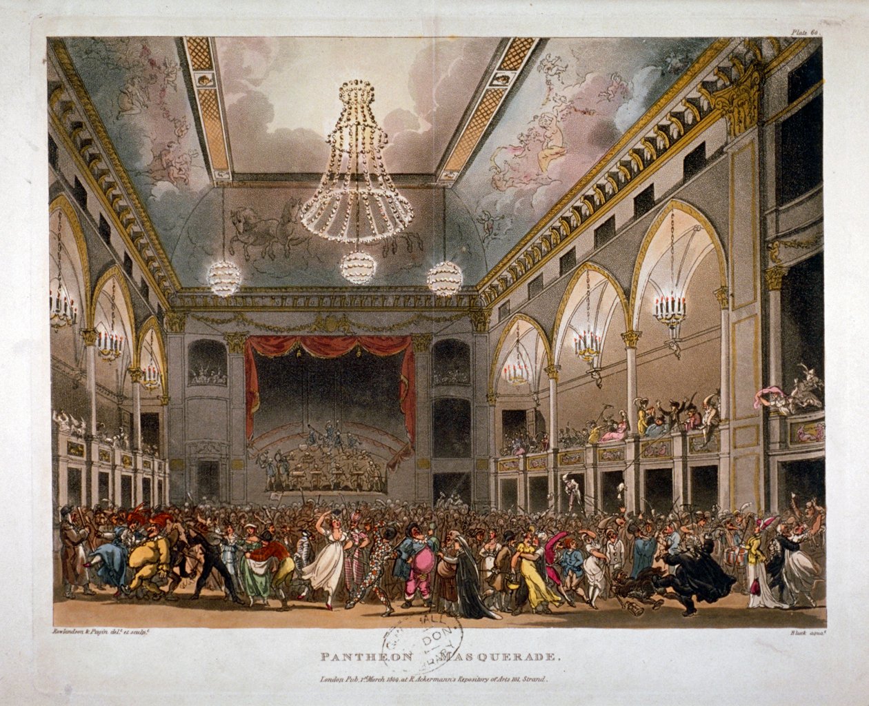 Il Pantheon, Oxford Street, Westminster, 1809 da J Bluck