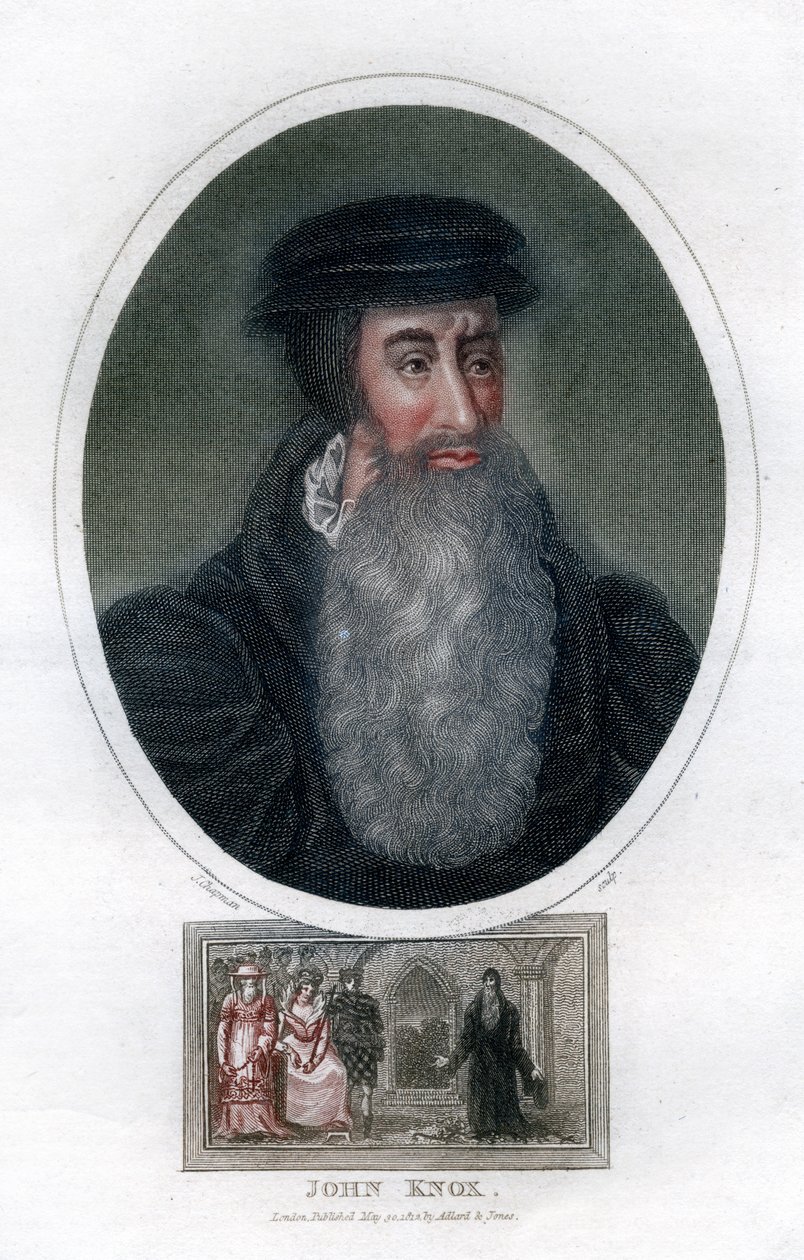 John Knox, riformatore religioso scozzese, 1812 da J. Chapman
