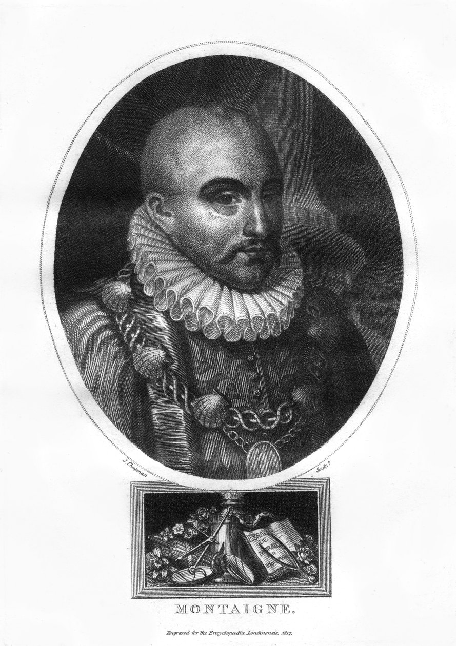 Michel Eyquem de Montaigne, scrittore francese, 1817 da J. Chapman