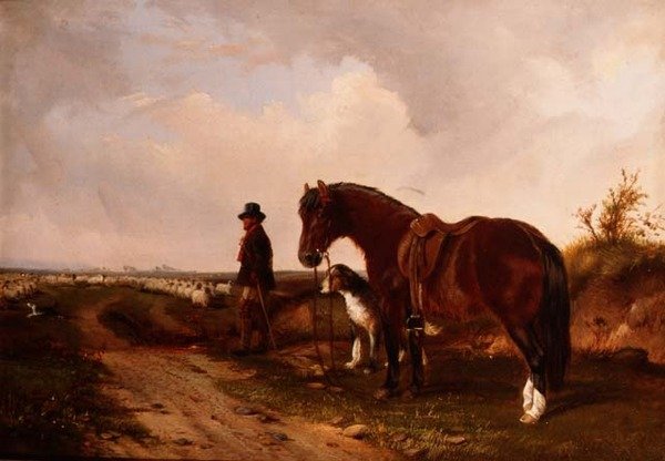 Un Pastore con Pony e Levriero da J. Duvall