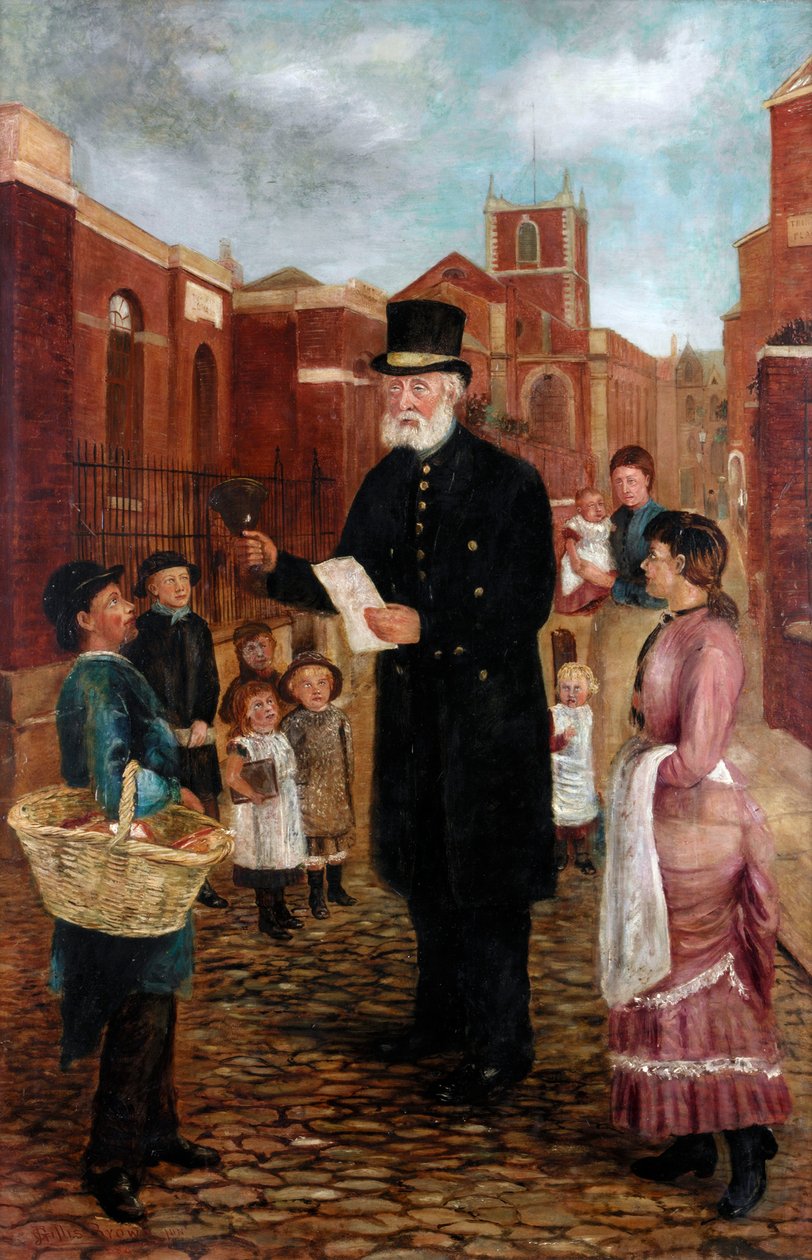 Tommy Sanderson, banditore cittadino, 1884 da J. Gillis Brown
