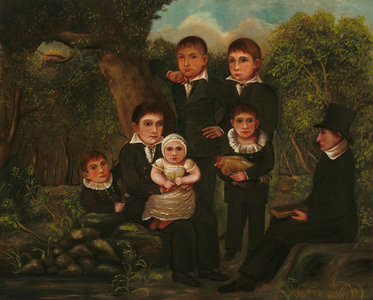 Abraham Clark e i suoi figli da J. H.