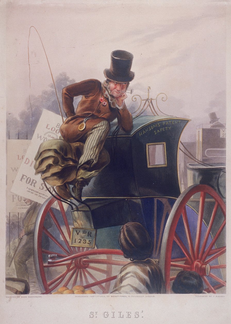 Cocchiere di cab, Londra, 1854 da J Harris
