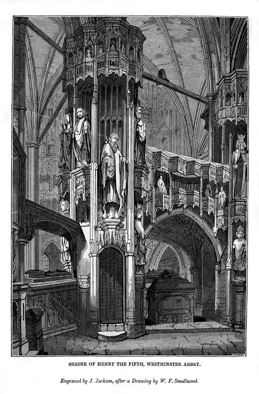 Santuario di Enrico V, Abbazia di Westminster, 1843 da J. Jackson