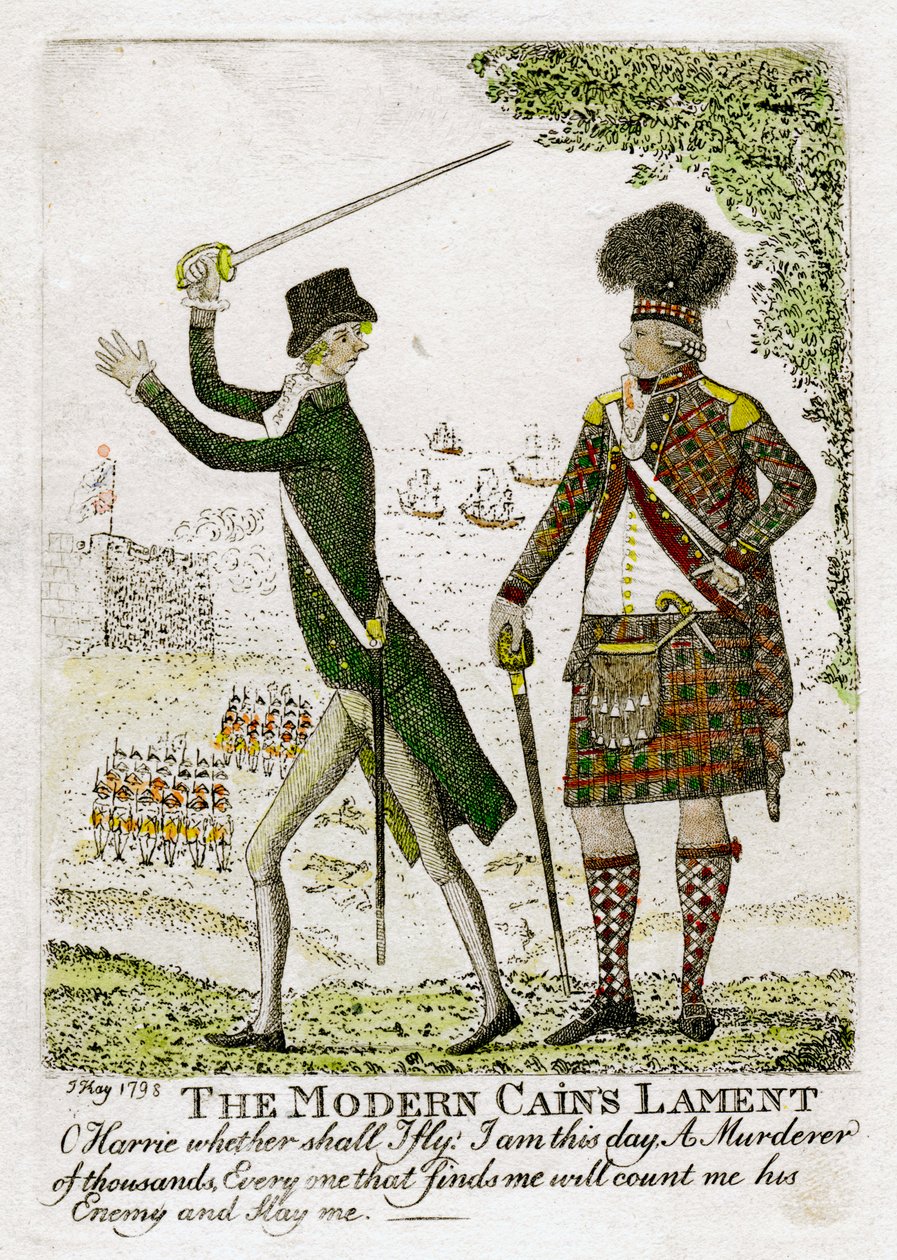 Il lamento del moderno Caino, 1798 da J Kay