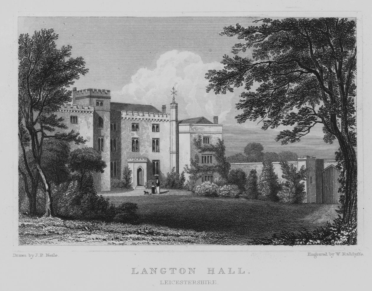 Langton Hall, Leicestershire da John Preston Neale