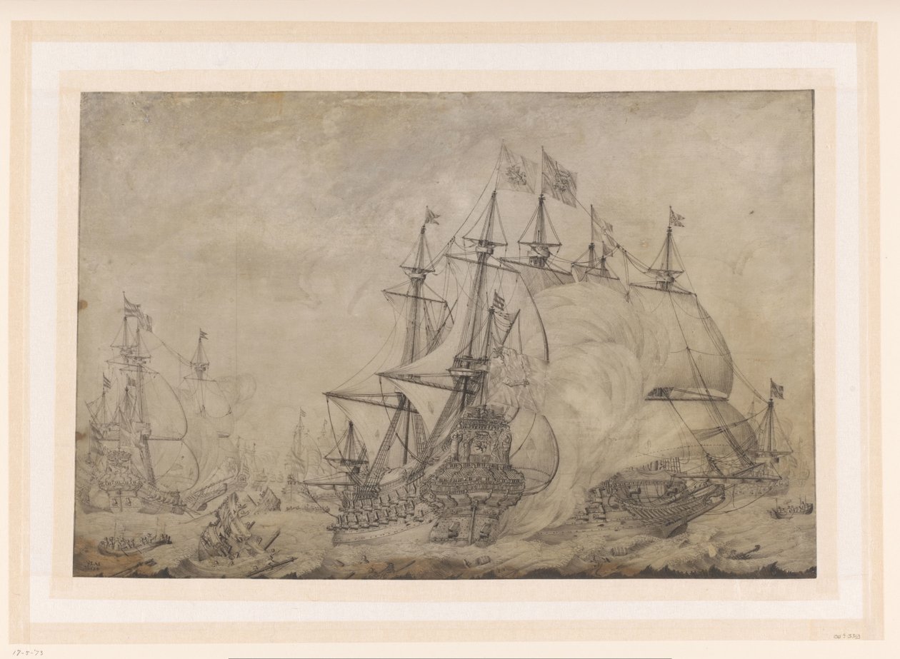 Battaglia navale di Terheide, 1653 da J. Plas