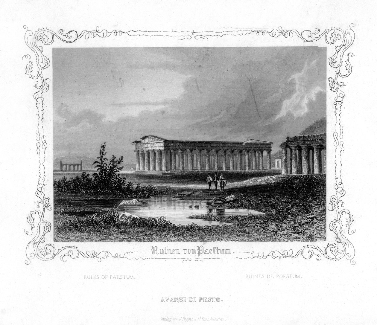 Rovine di Paestum, Italia da J. Poppel