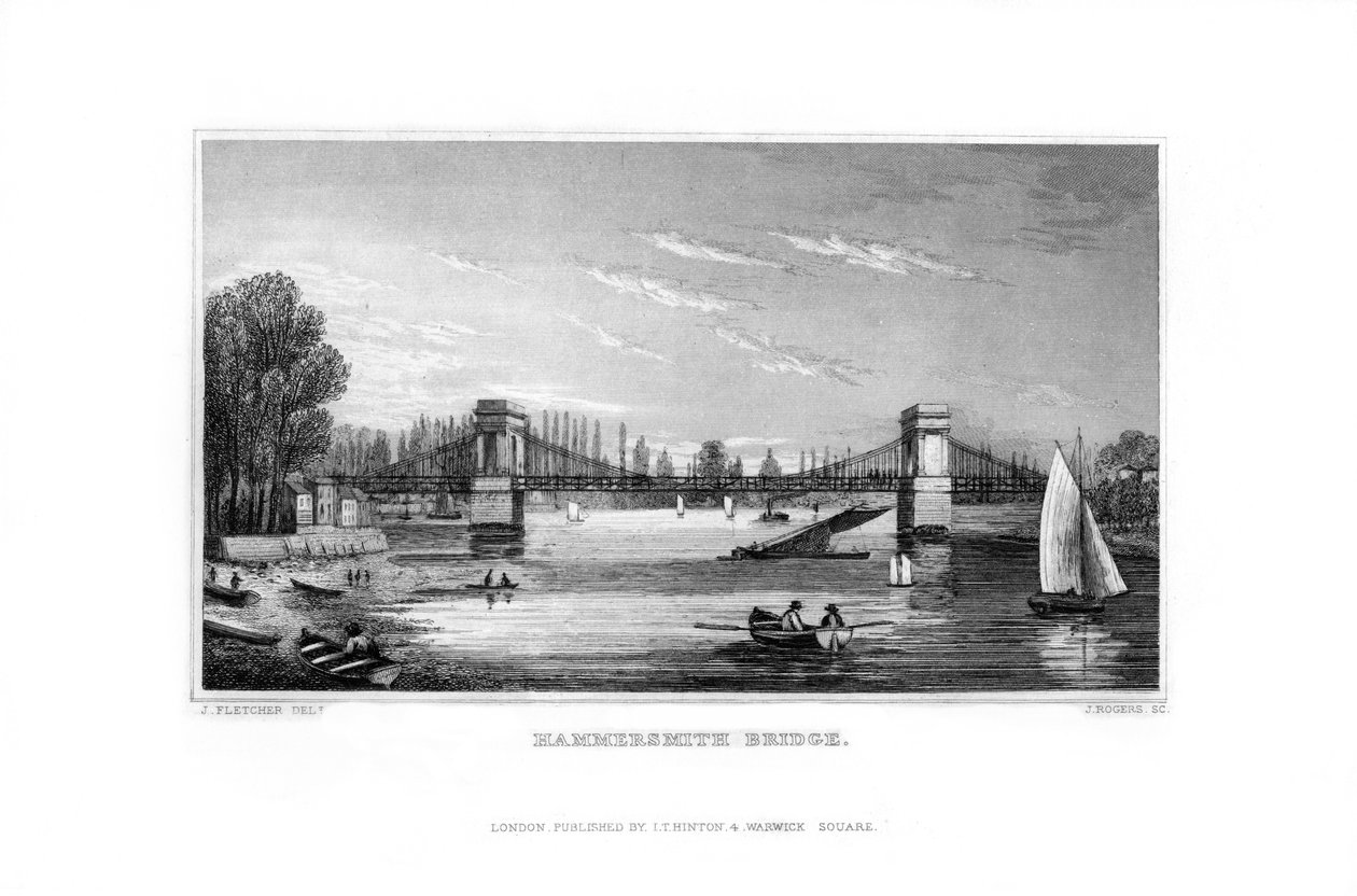 Ponte di Hammersmith, Hammersmith, Londra da J. Rogers