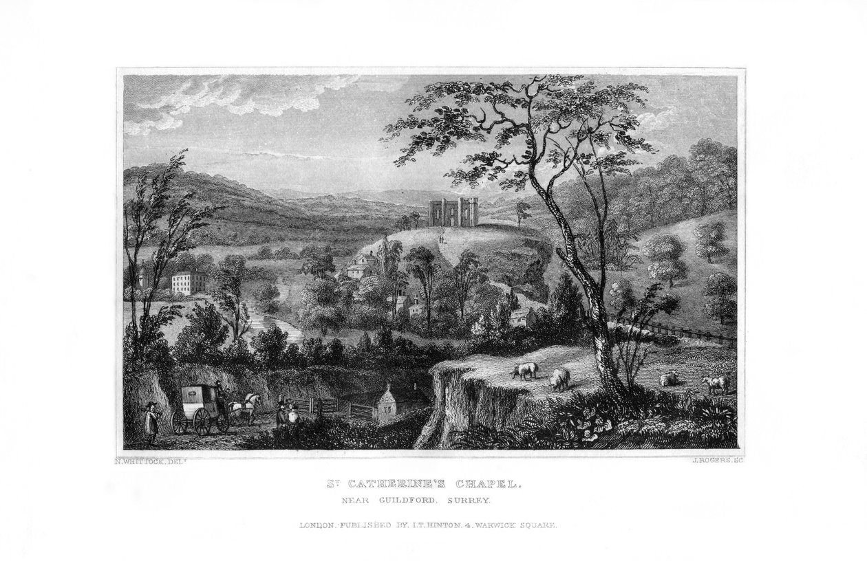 Cappella di Santa Caterina, Guildford, Surrey da J. Rogers