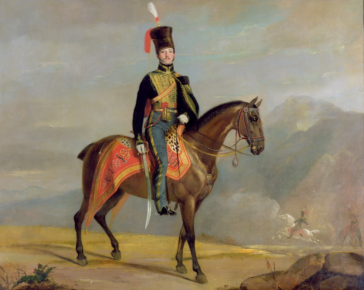 Capitano William Drummond (1796-1881) 10° Ussari, 1819 da J. Watson