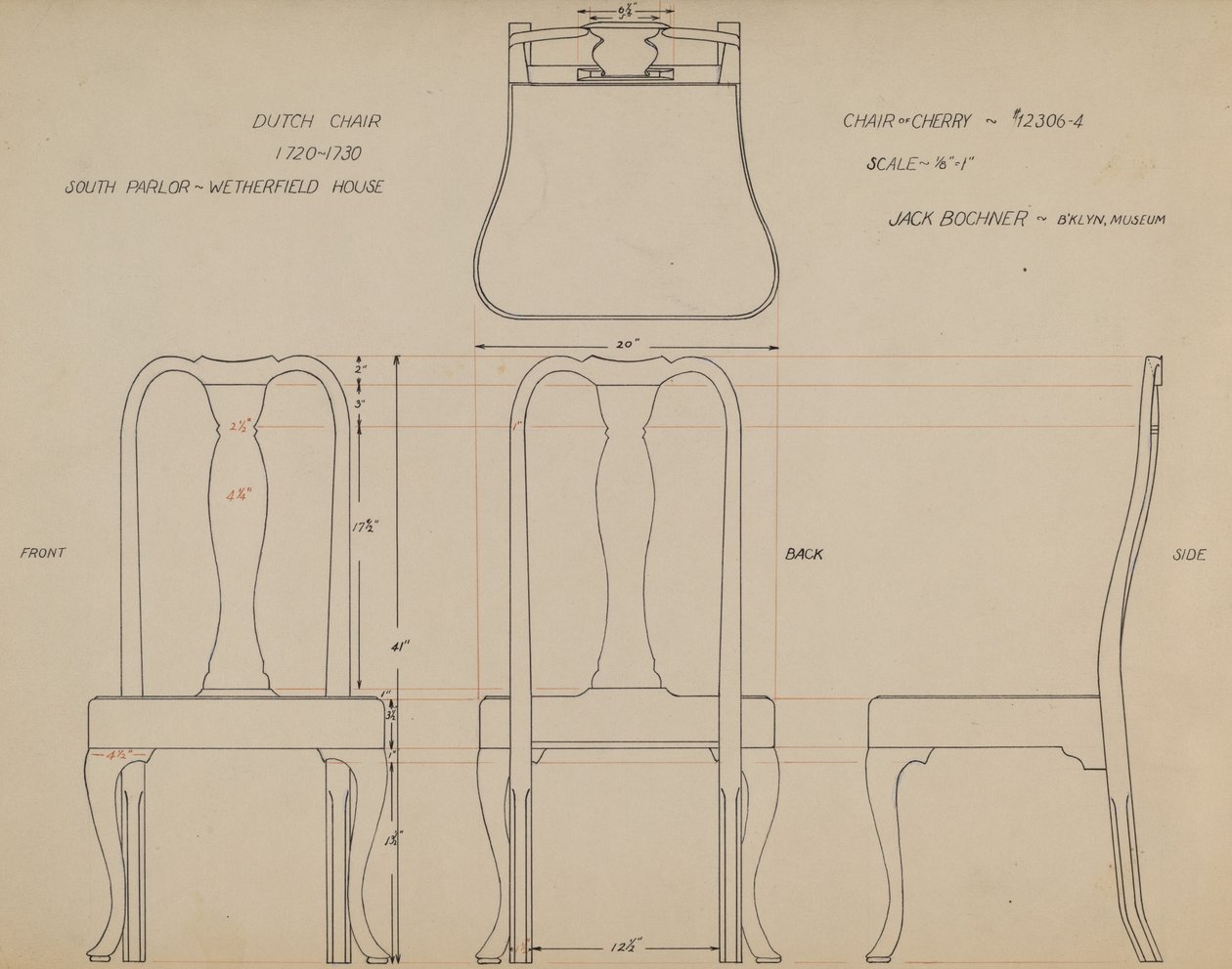 Disegno per Sedia da Jack Bochner