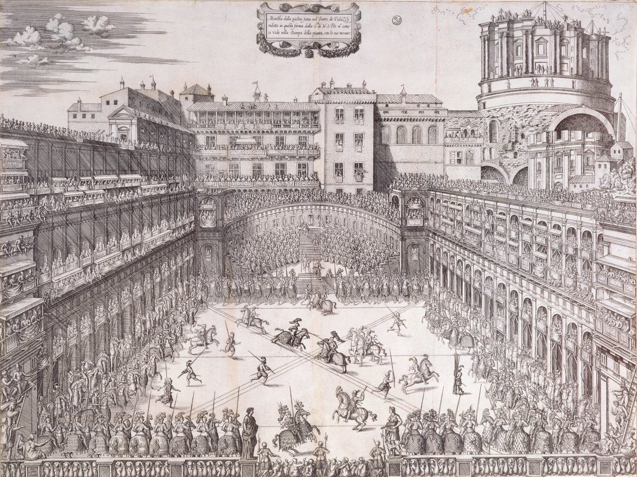 Giostra in Vaticano, nel Cortile del Belvedere da Jacob Binck