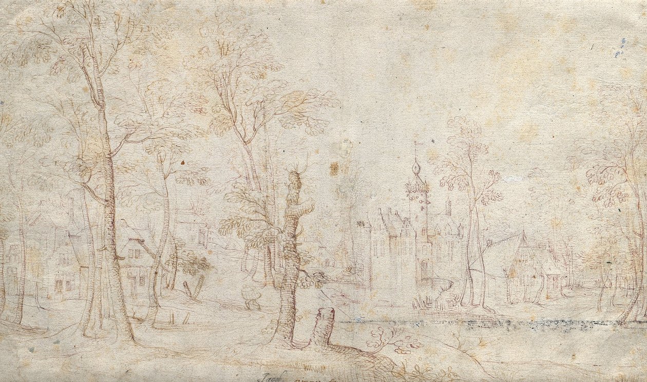 Castello Fossato e Villaggio da Jacob Grimmer