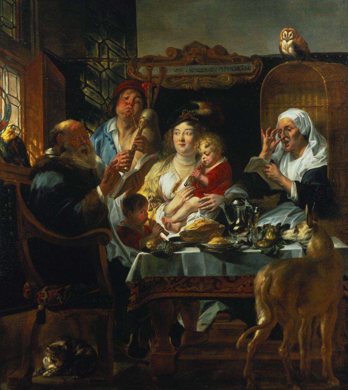 Come cantano i vecchi, così fischiano i giovani da Jacob Jordaens