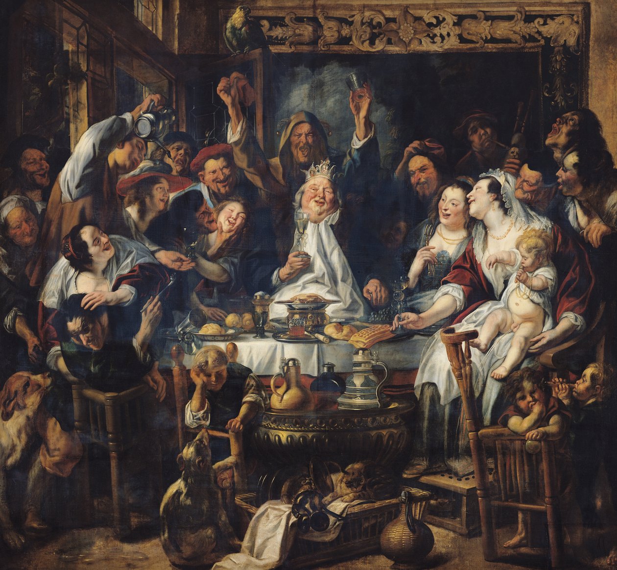 Il re sta bevendo da Jacob Jordaens