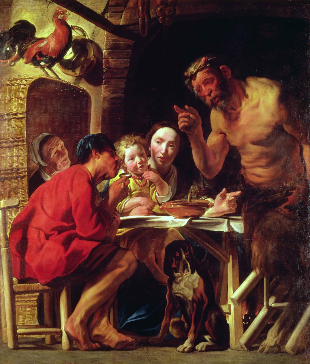 I contadini e il satiro da Jacob Jordaens