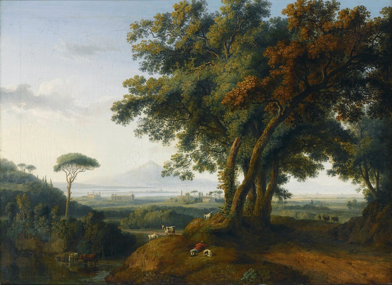 Un capriccio italiano Veduta da Jacob Philippe Hackert
