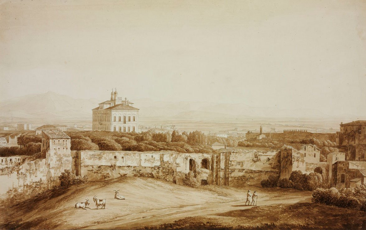 Villa Costaguti a Roma da Jacob Philippe Hackert