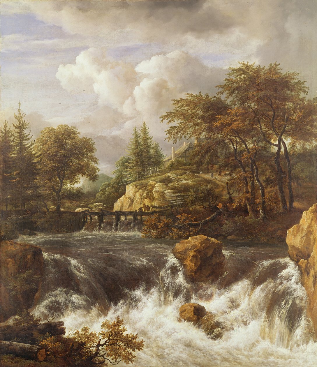 Una cascata in un paesaggio roccioso, c.1660-70 da Jacob van Ruisdael