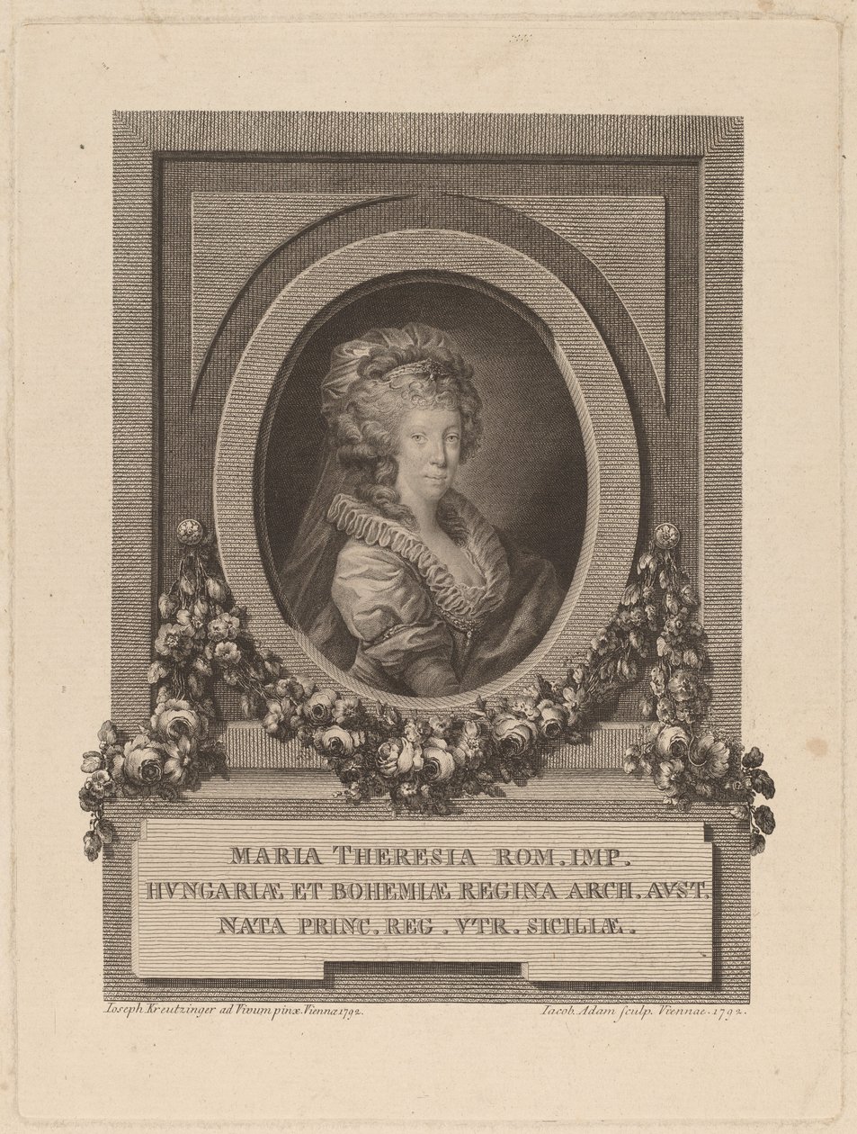Maria Teresa, Imperatrice del Sacro Romano Impero da Jacob Adam after Josef Kreutzinger