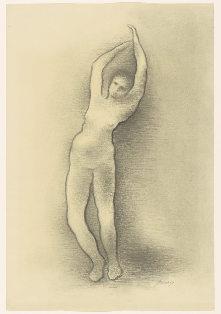 Donna nuda in piedi da Jacob Bendien (signed by artist)