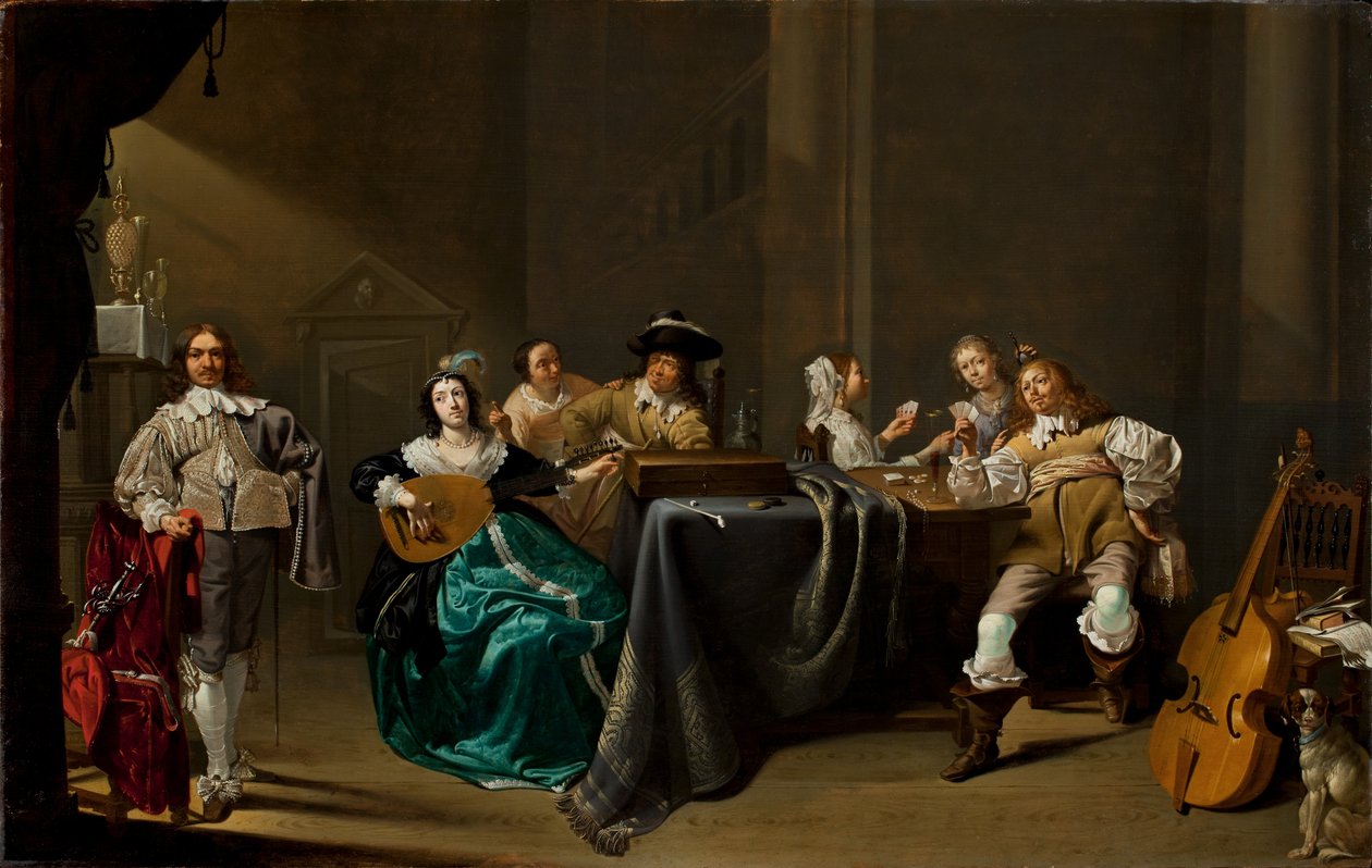 Giocatori di carte e festaioli da Jacob Duck