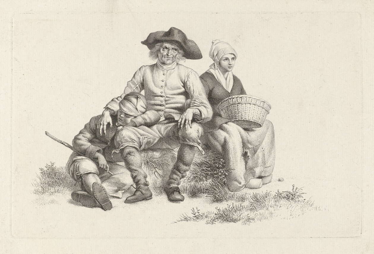 Famiglia di contadini da Jacob Ernst Marcus
