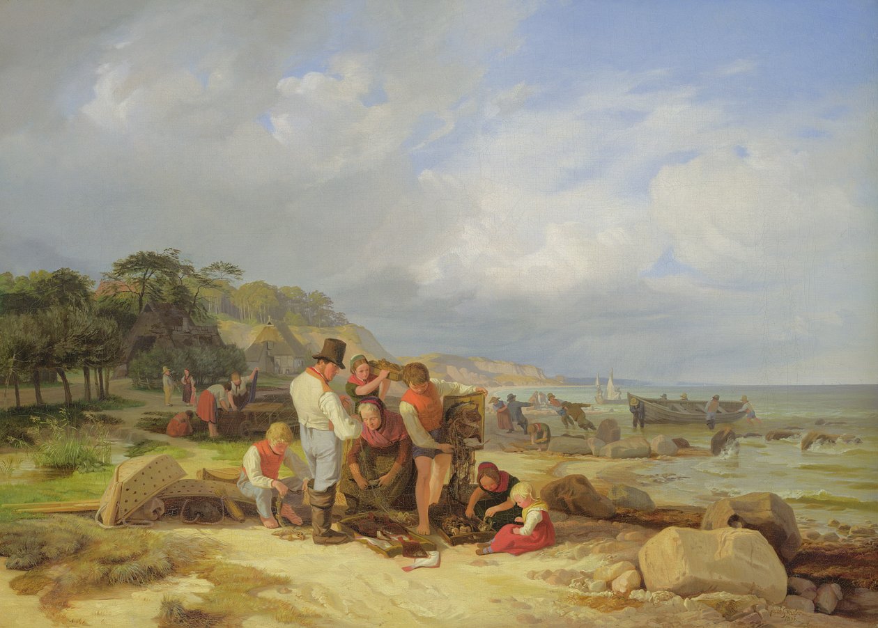 Pescatori a Probstei, 1835 da Jacob Gensler