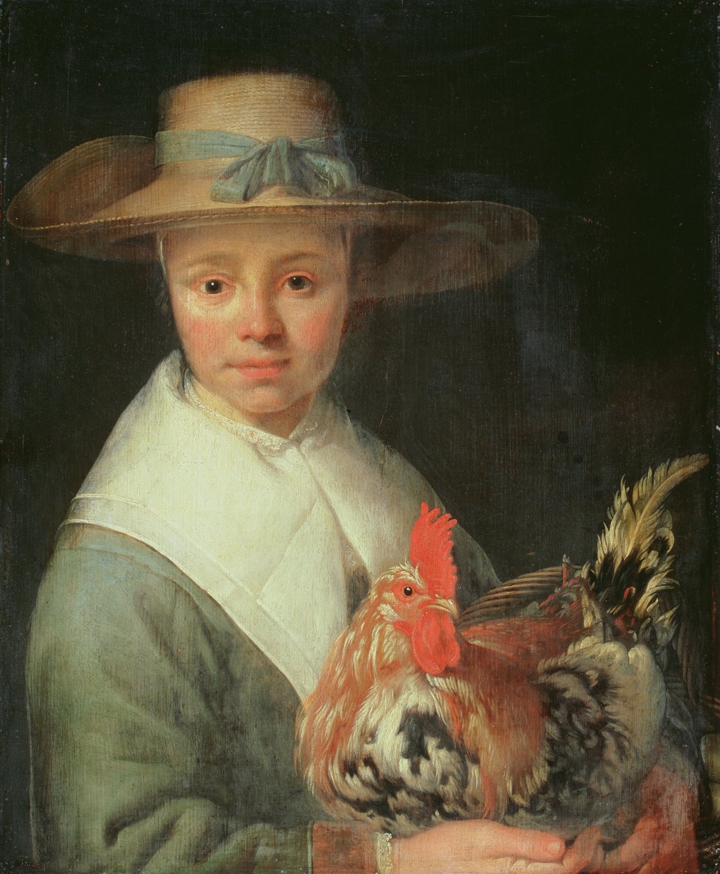 Ragazza con un gallo da Jacob Gerritsz Cuyp