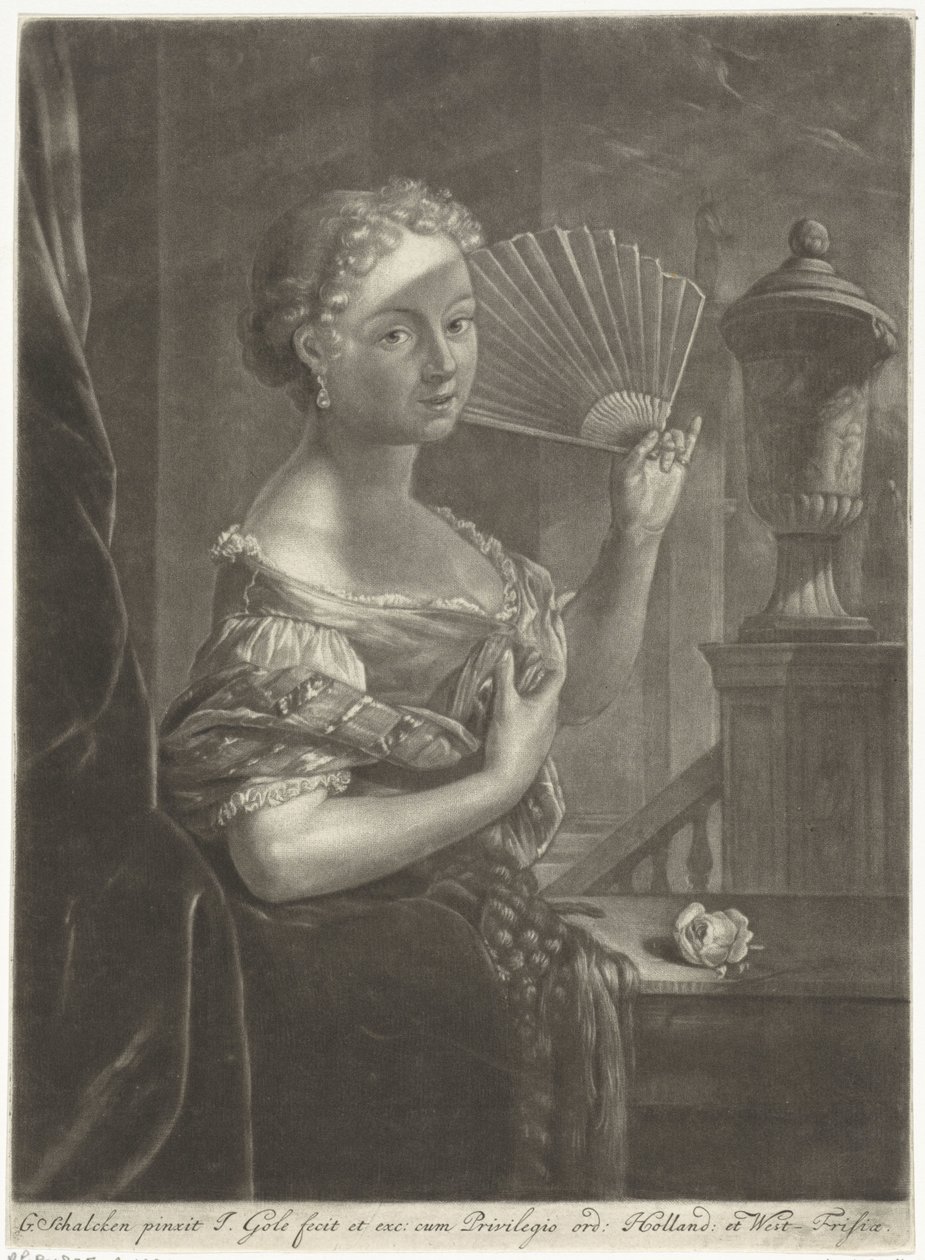 Giovane donna con ventaglio da Jacob Gole