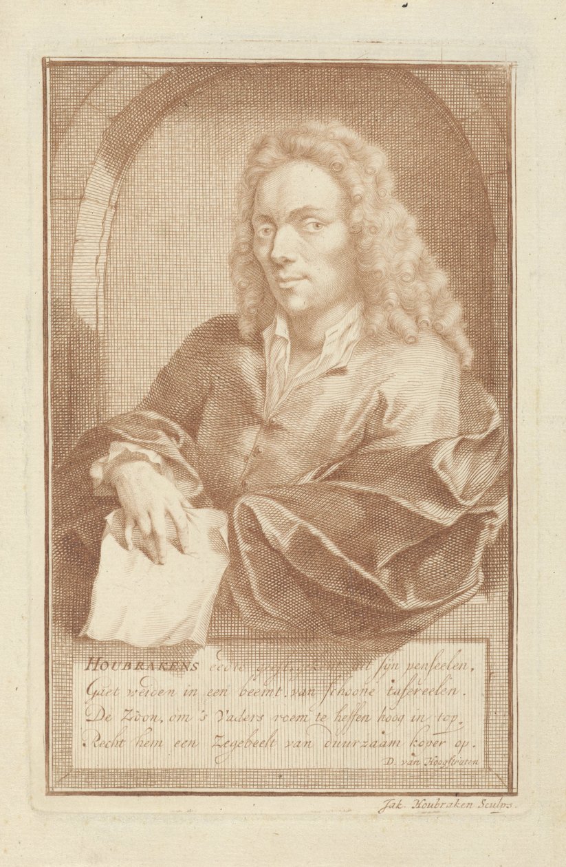 Ritratto di Arnold Houbraken da Jacob Houbraken