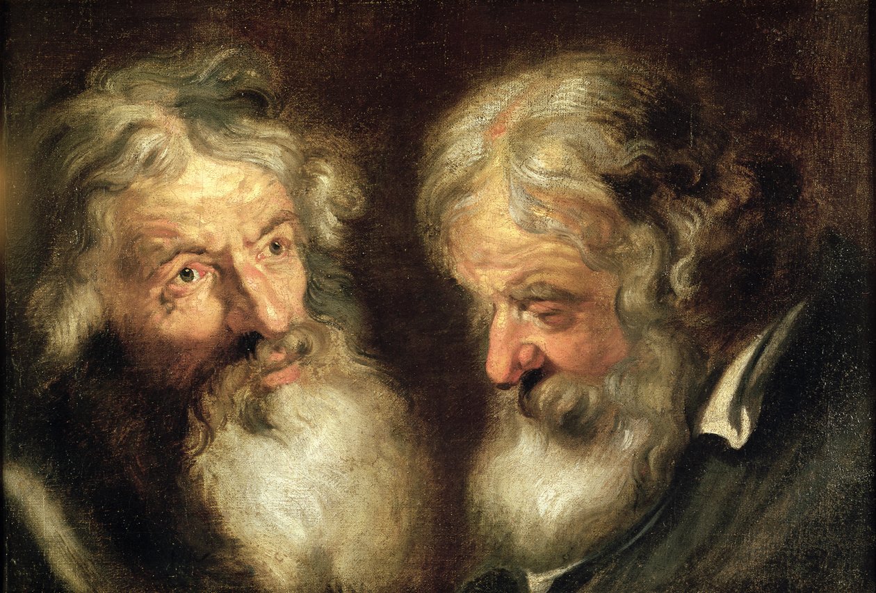 Teste di Due Vecchi Uomini da Jacob Jordaens