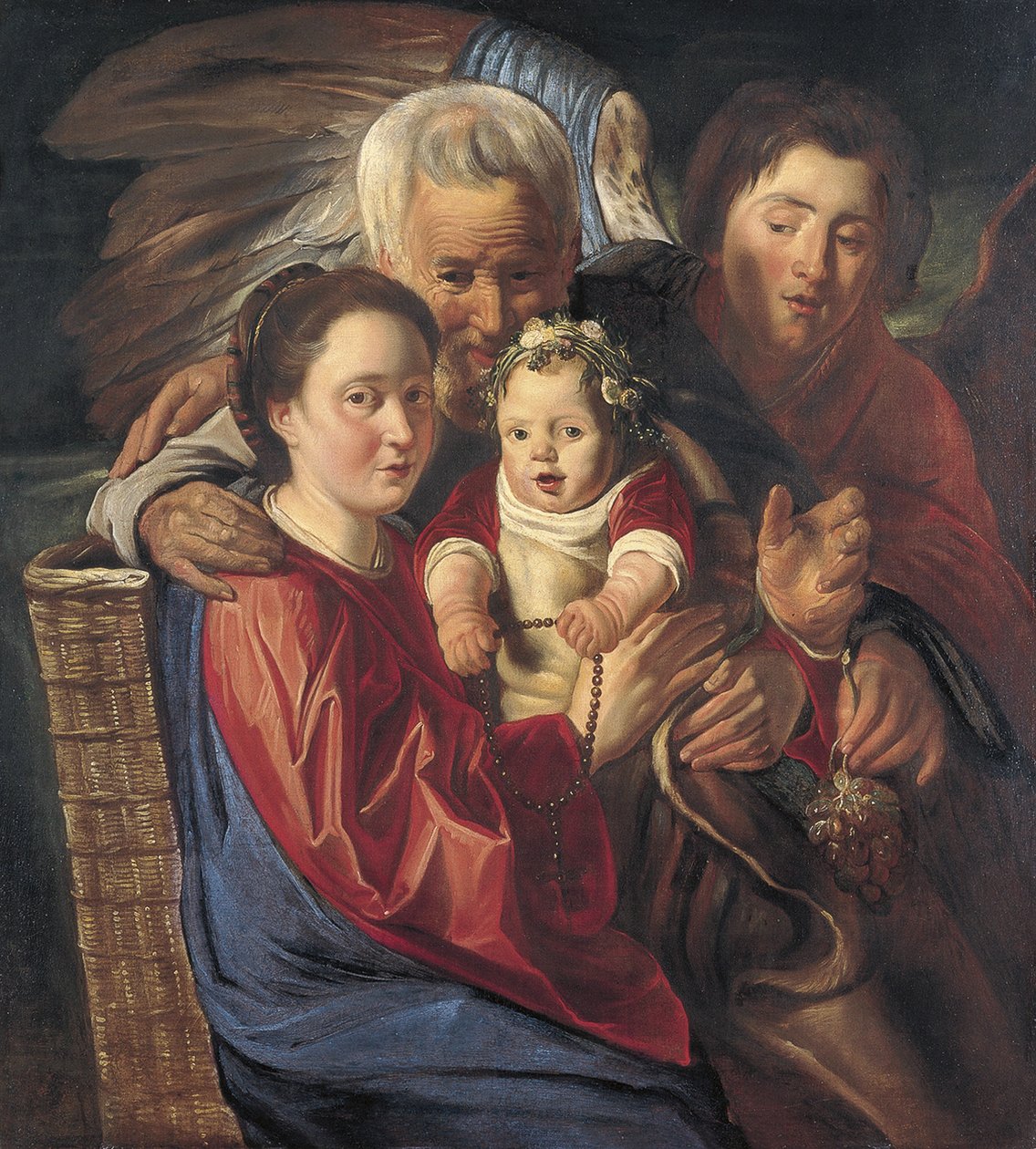 La Sacra Famiglia con un angelo da Jacob Jordaens