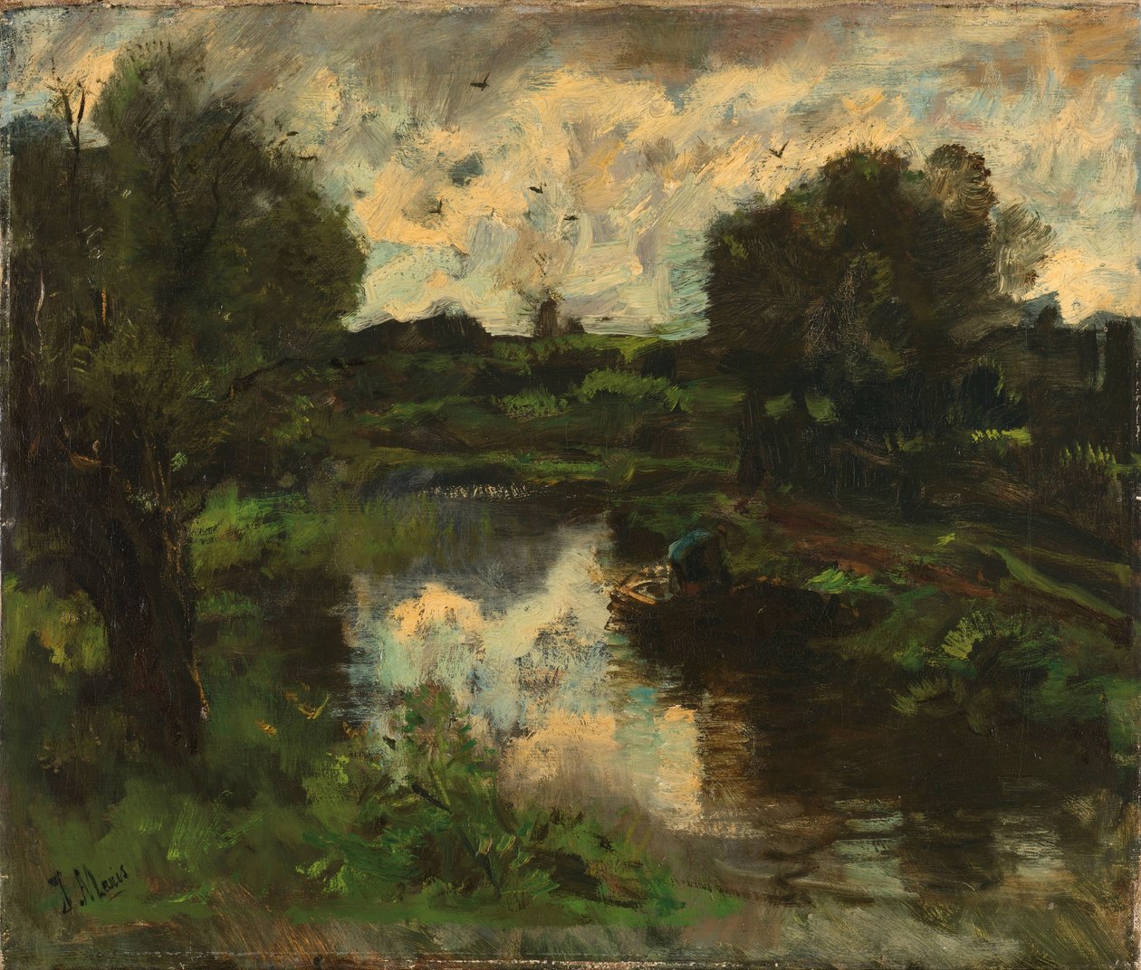 Paesaggio di polder dopo un temporale da Jacob Maris