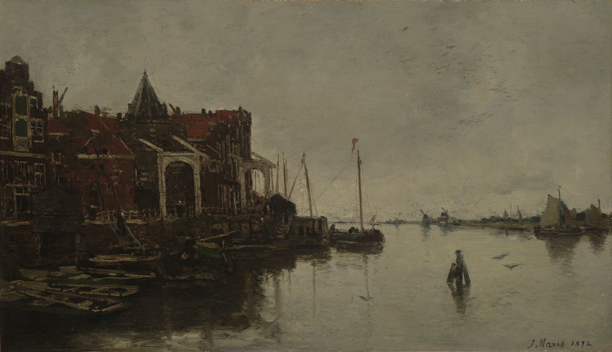 Scena di Porto da Jacob Maris