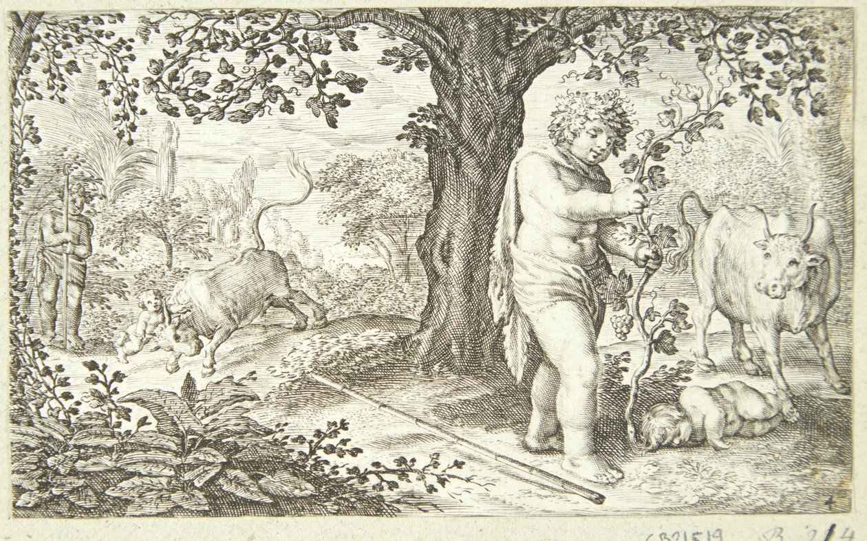 La morte di Ampelos da Jacob Matham