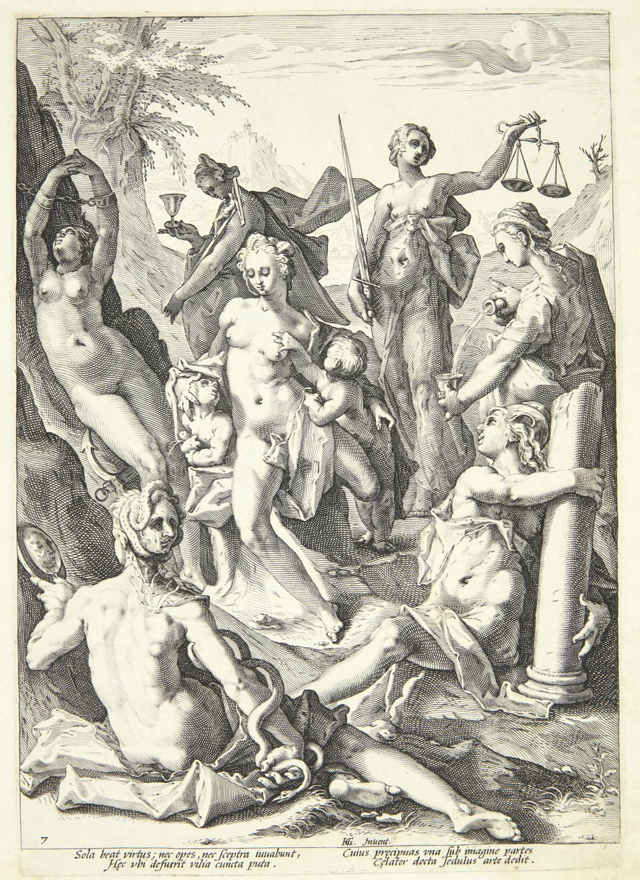 Le Sette Virtù da Jacob Matham