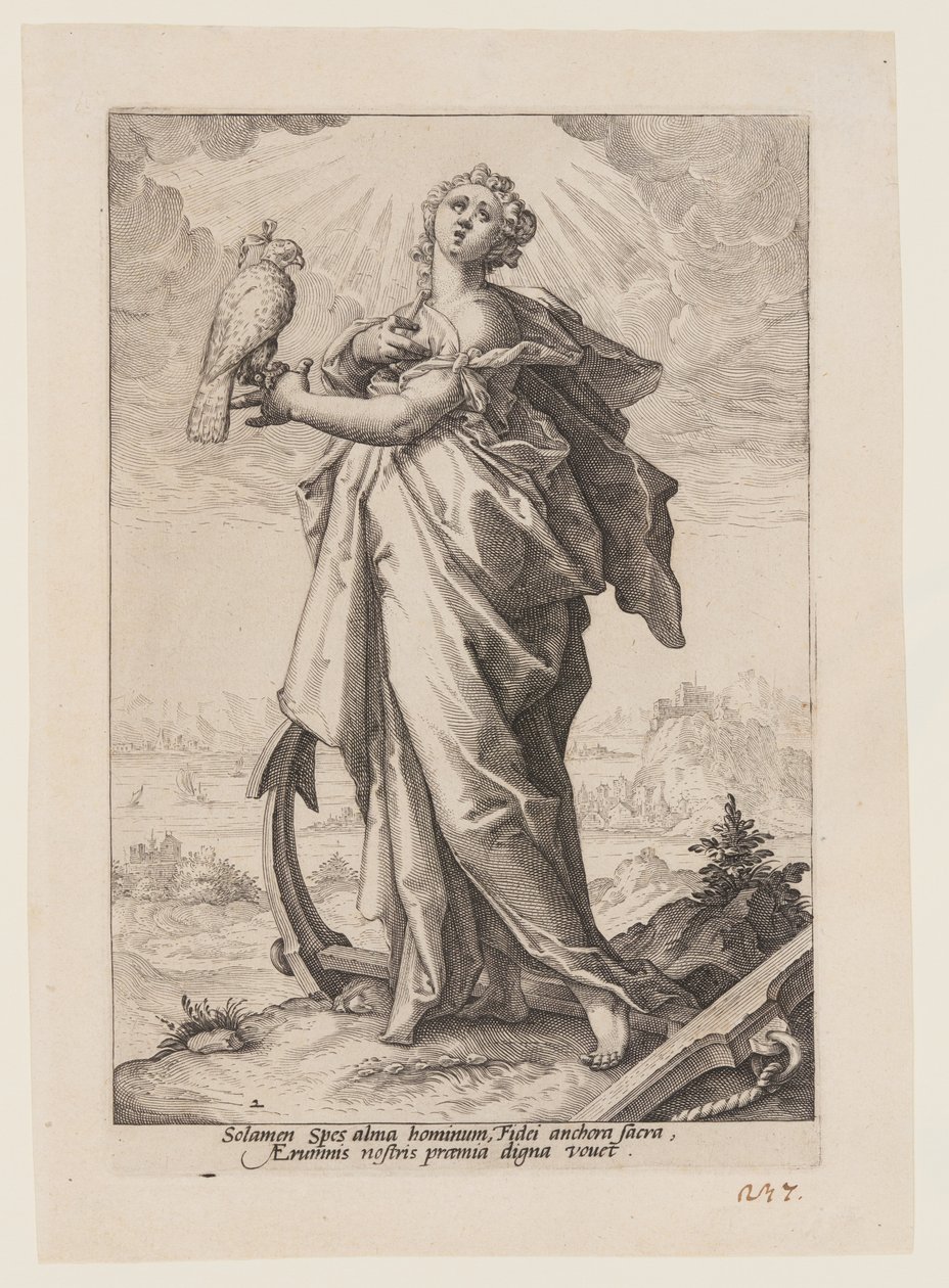 La speranza, da Le virtù da Jacob Matham
