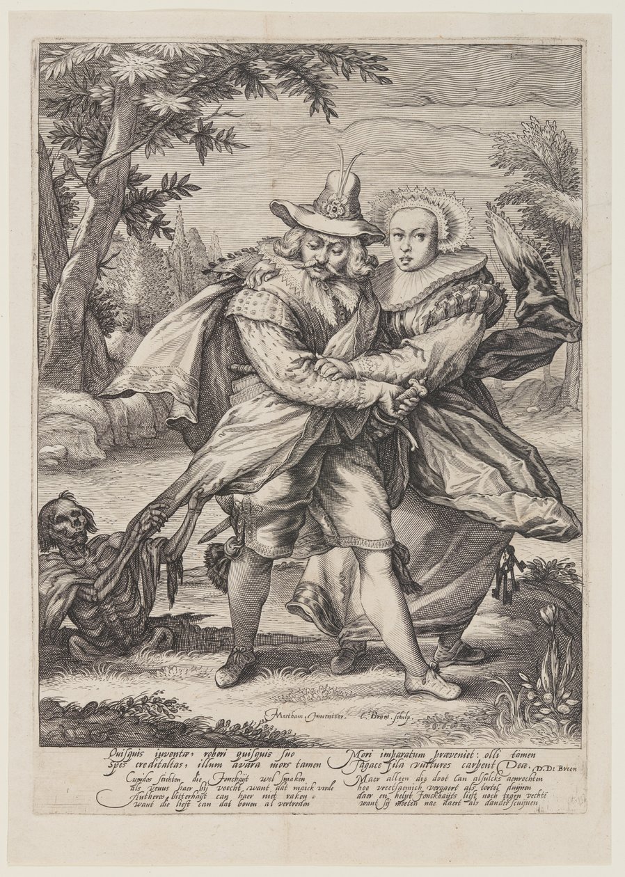 Amanti sorpresi dalla morte da Jacob Matham