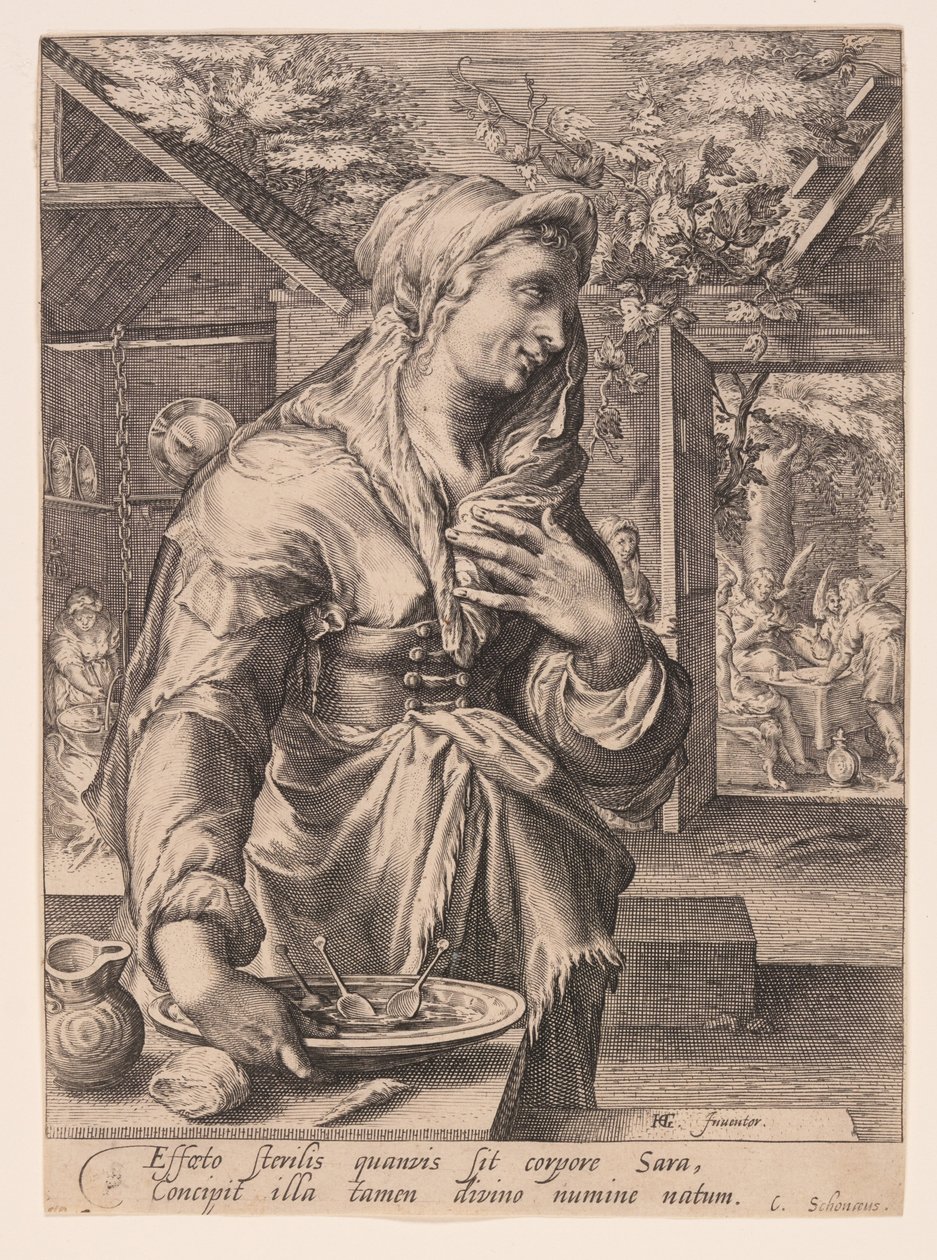 Sarah, da Le mogli dei patriarchi da Jacob Matham