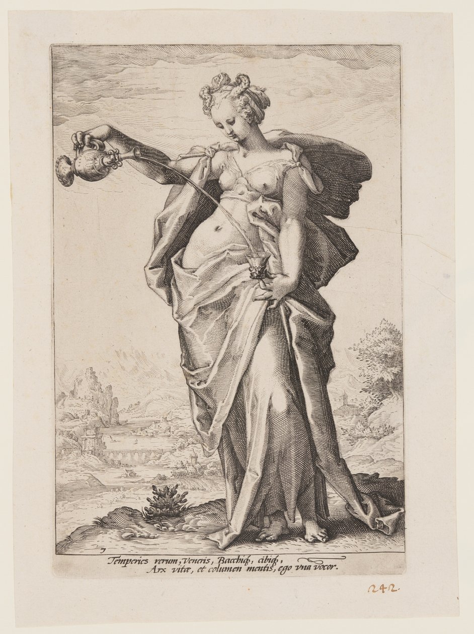 Temperanza, da Le virtù da Jacob Matham