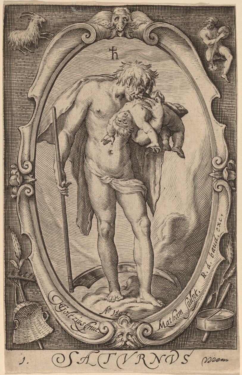 Saturno da Jacob Matham after Hendrik Goltzius