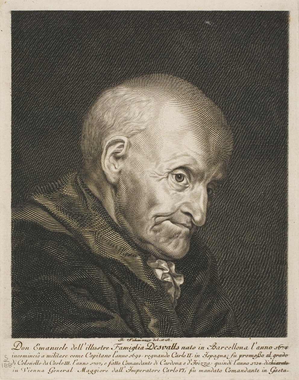 Ritratto di Don Emanuel Desvalls da Jacob Matthias Schmutzer