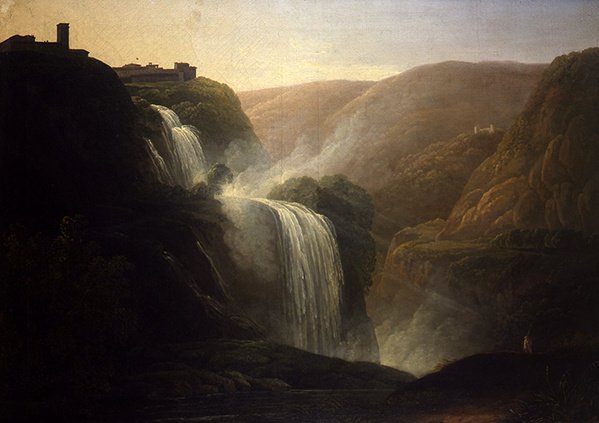 Cascata a Tivoli (olio su tela) da Jacob More