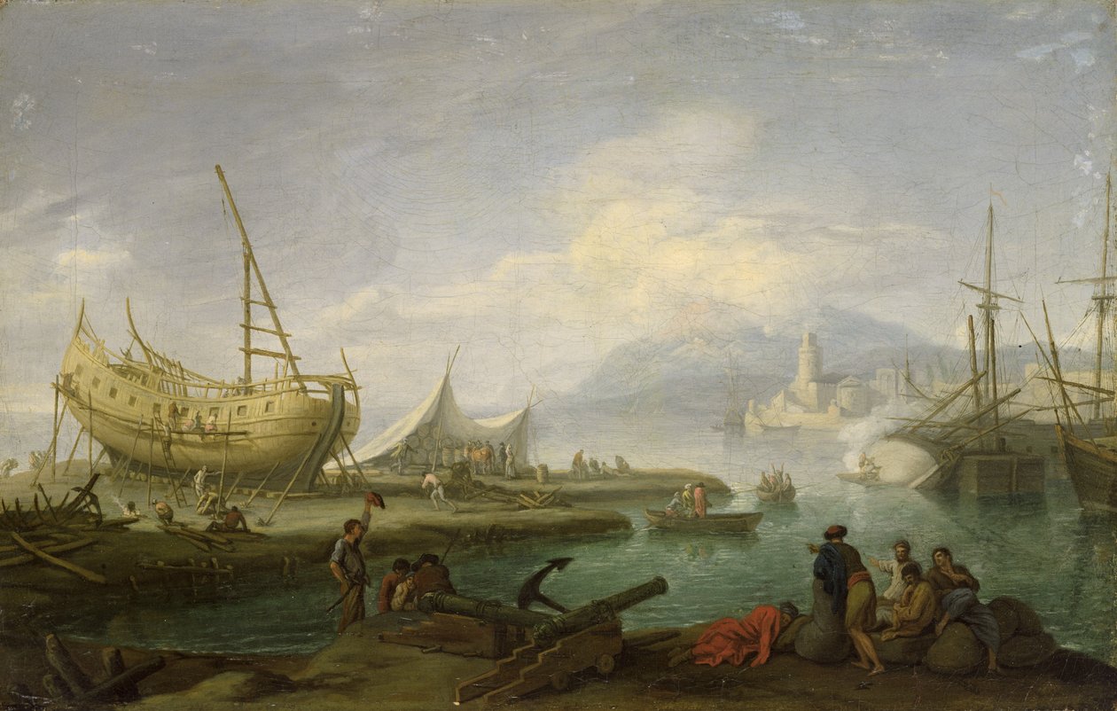 Paesaggio costiero da Jacob Philippe Hackert