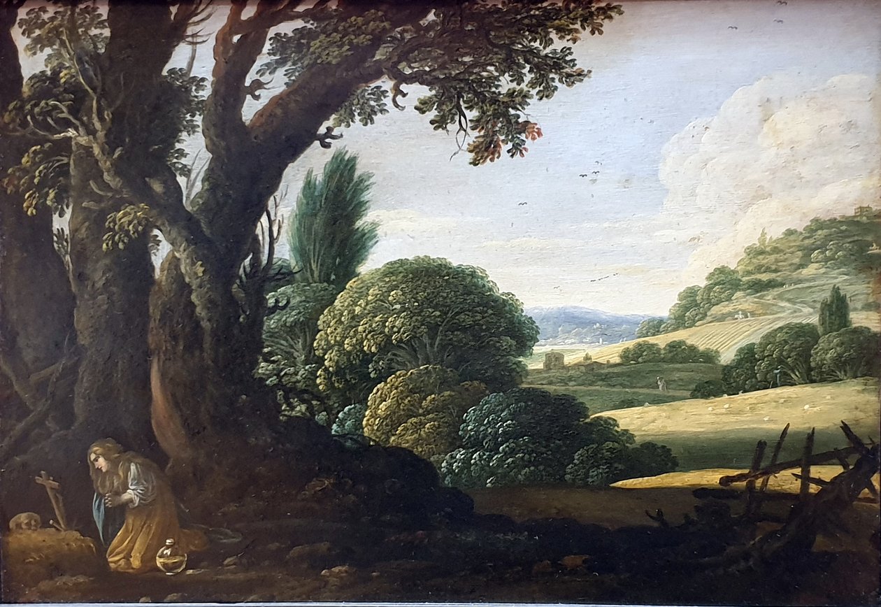 Paesaggio con Maddalena penitente; Kat.Nr. 1973 da Jacob Symonsz Pynas or Pinas